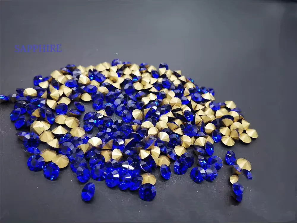 Round Shape Shinning Clear Rhinestones Wholesale Glass Pointed Rhinestone for Nail Art Decoration Crystal