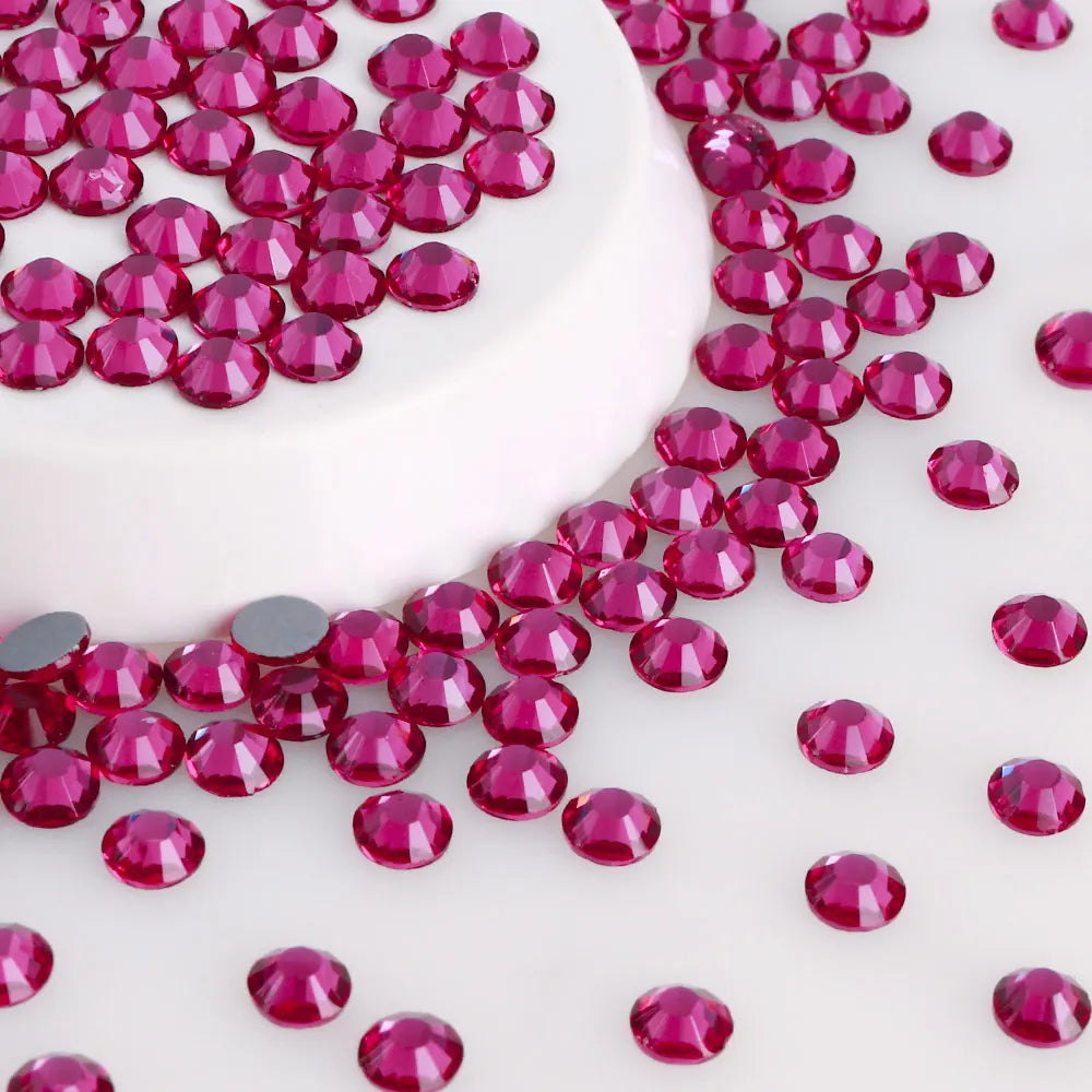 Wholesale Factory Price Flat Back Rhinestone Round Glass Rhinestones Hotfix Crystal Stone Delicate for Clothing Accessories