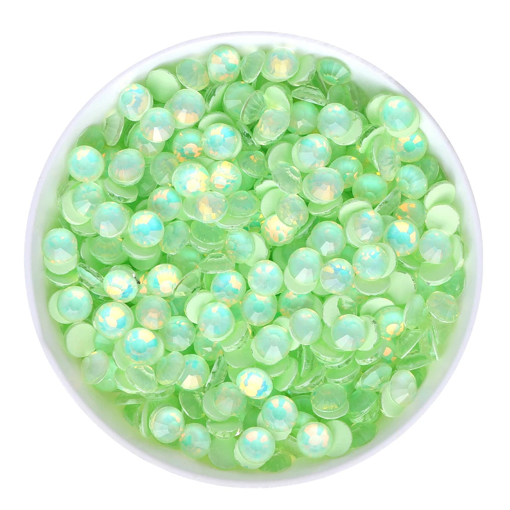 QIYI Hot Sale 3mm 4mm 5mm 6mm Crystal Mocha Opal  Clear Non Hotfix Glass Rhinestones Wholesale Trimmings for Nail Art