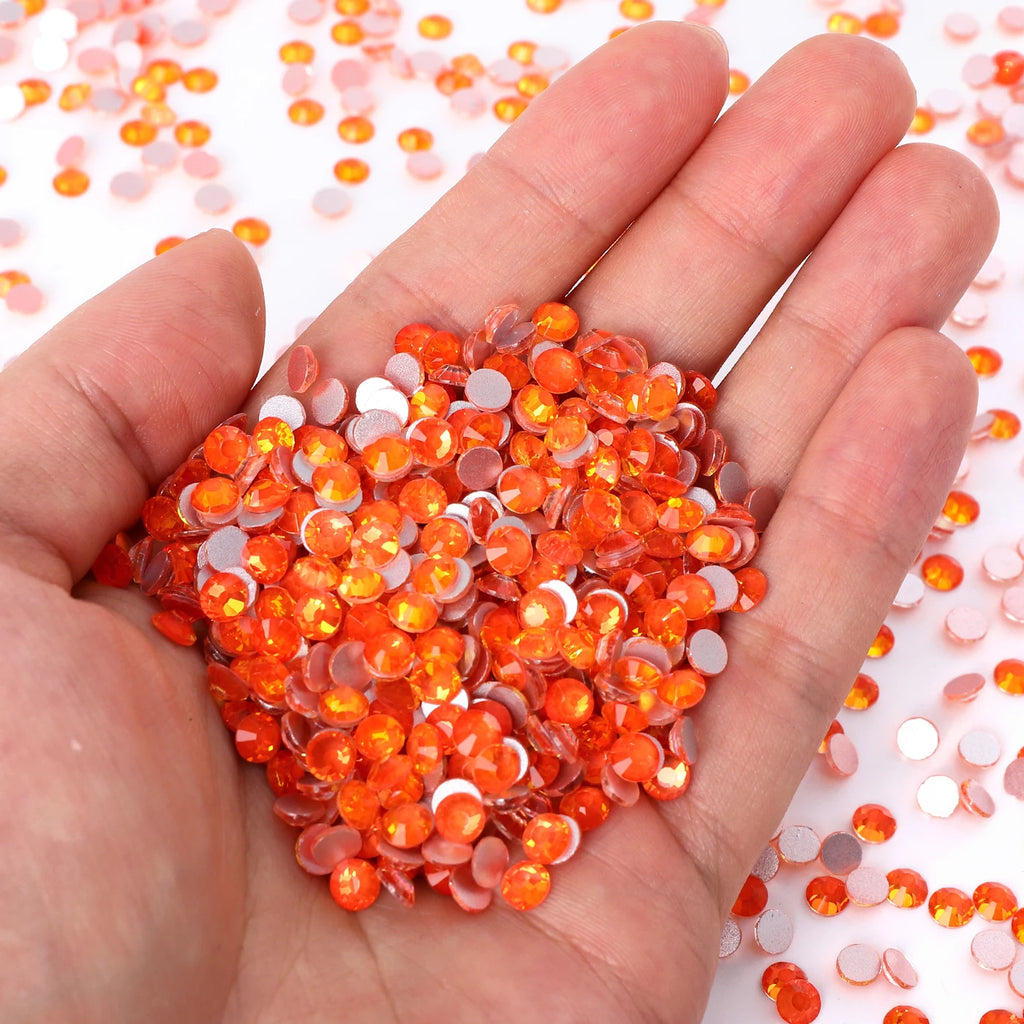 Flashing Colors New Design Wholesale Rhinestone Non Hotfix Flat Back Crystal Glass  for DIY Nail Clothing