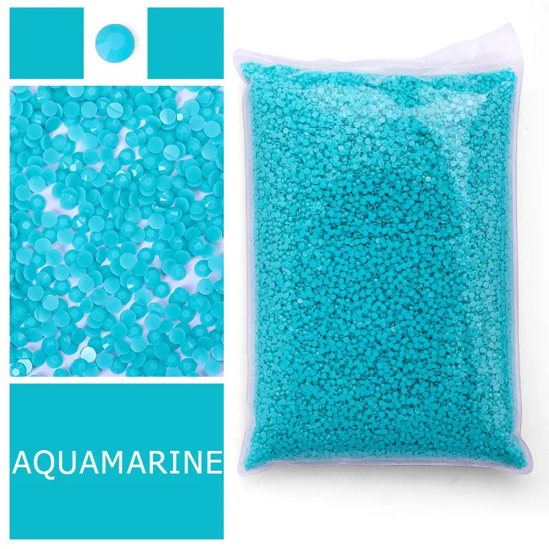 Wholesale Flat Back 2/3/4/5mm Resin Rhinestones Macaroon Series Strass Bulk Bag Rhinestone 50000 Pcs /bag