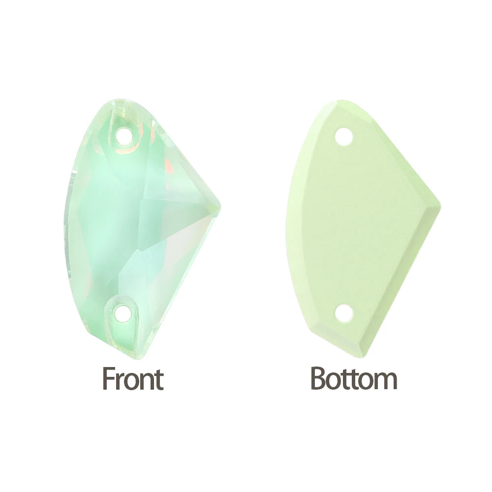 Factory Direct Wholesale Low MOQ Glass Crystal Galactic Sew-On Rhinestones With Two Holes for Garment Decoration 3256