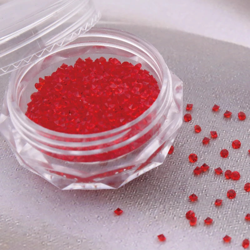 Hot Sales 1.2mm Box Packaging Crystal for Nail Art Diamond Nail Art Dust Micro Diamond Mini 3D Nail Art Crystal