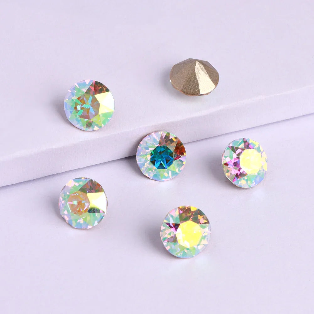 QIYI 2024 New Arrival Factory Wholesale AB Colors Grade AAAAAA Luxury K9 XIRIUS Chaton Pointback Rhinestone for Decoration Cloth
