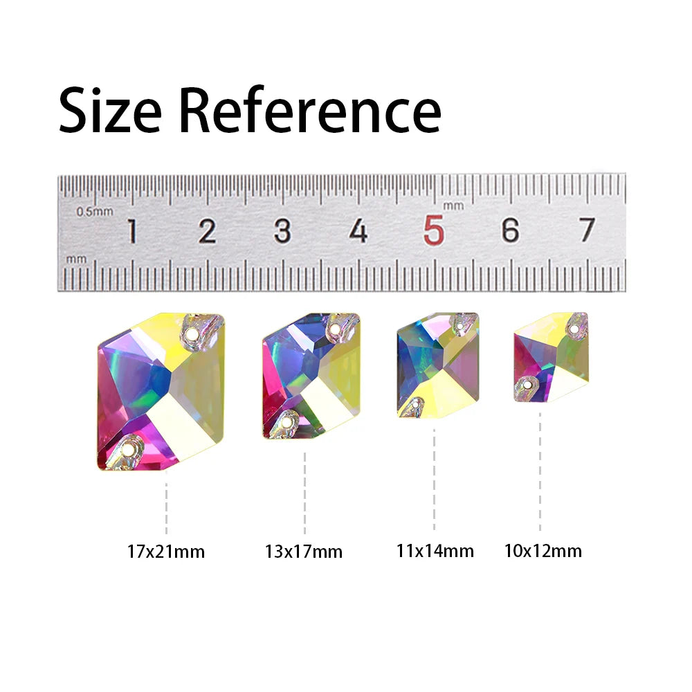 QY Wholesale Cosmic Sewing Crystal Glass Bling Sew-On Rhinestones Flat Back Non Hotfix Stones Bling for Clothing Accessory