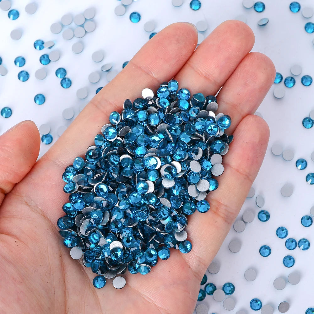 Wholesale Bling Bling Ss3 Ss50 Non Hotfix Brown Glass Rhinestones Nail Rhinestone for Nail Art Decoration