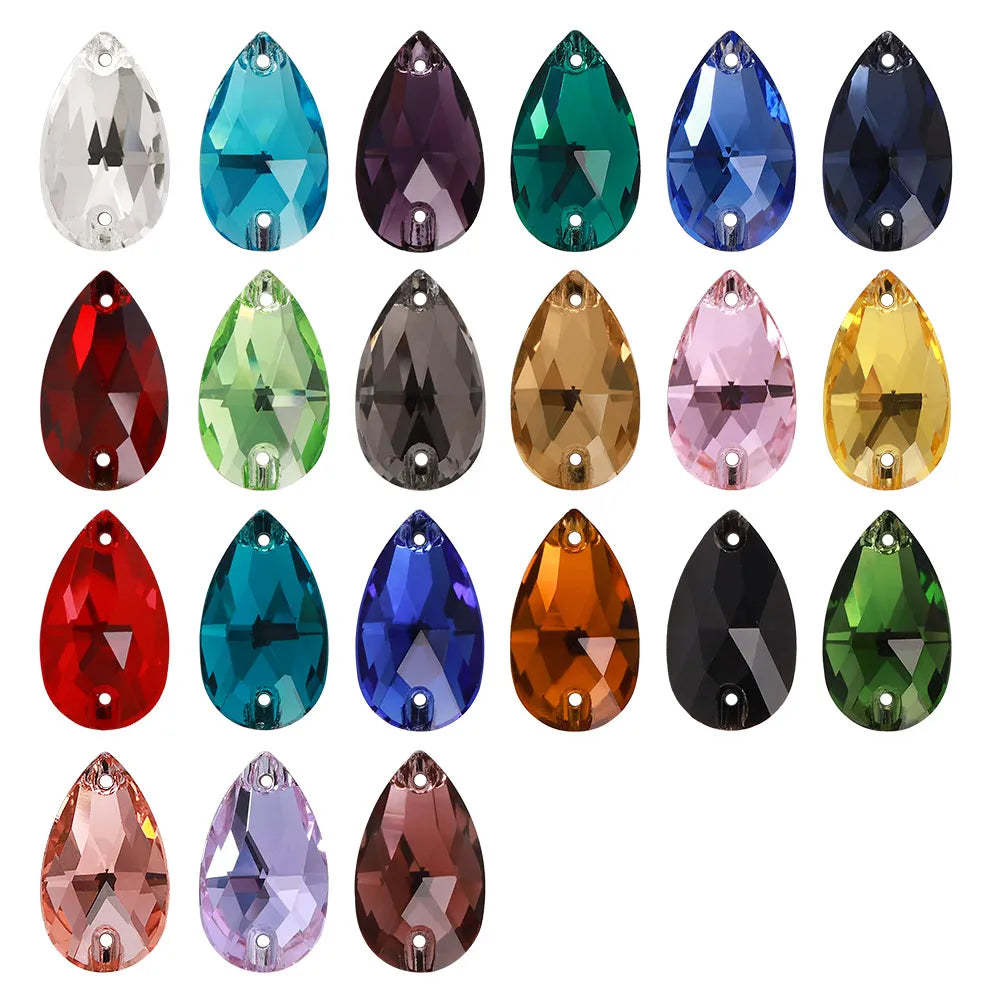 Mocha Sew on Chart Non Hotfix Flat Back Rhinestones Over 100 Colors Crystal Glass Rhinestone Color Card Use for Choose Colors
