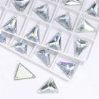 3271 Hot Selling Slim Triangle Factory Direct Wholesale High Quality Durable Shimmering Clear Glass Crystal Sew-On Rhinestones