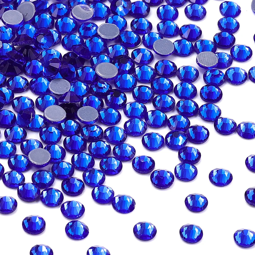 Ready Stock Flat Back Hotfix Glass Crystal Rhinestone Round Hotfix Crystal Stone Girls Love Bling Bling for Clothing Accessories