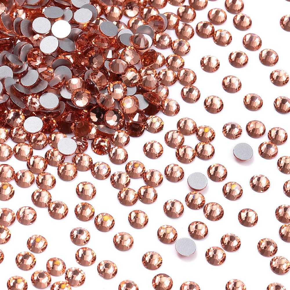 Wholesale Rhinestones 100 Colors Ss06-ss34 Crystal Rhinestone Non Hotfix Flat Back for Top Decoration Accessories