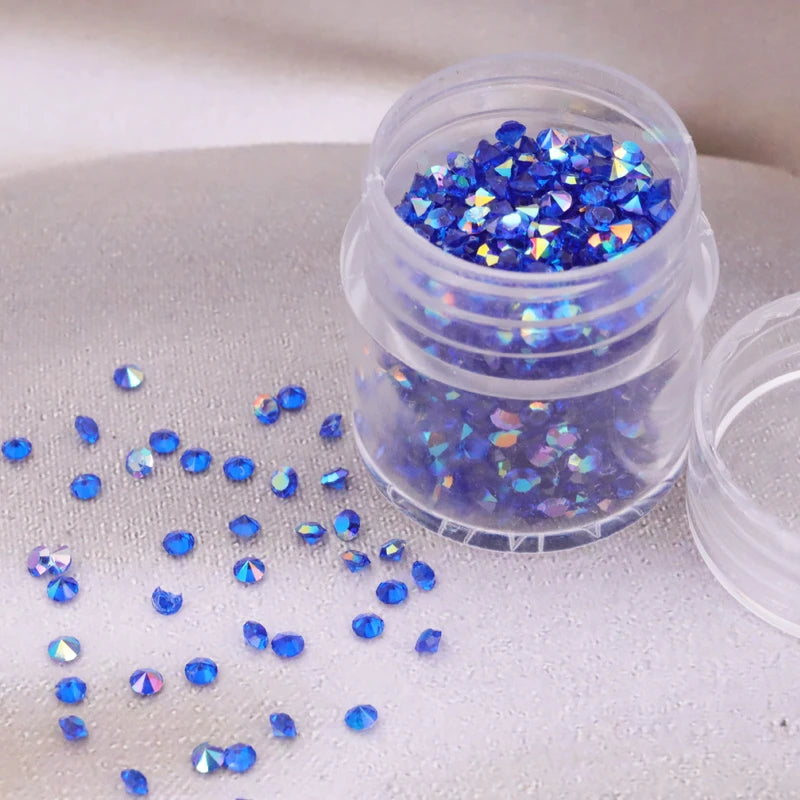 High Quality Bulk Fine Glass Epoxy Resin Nail Sequins Glitter Small Clothing Accessories Rhinestones Type