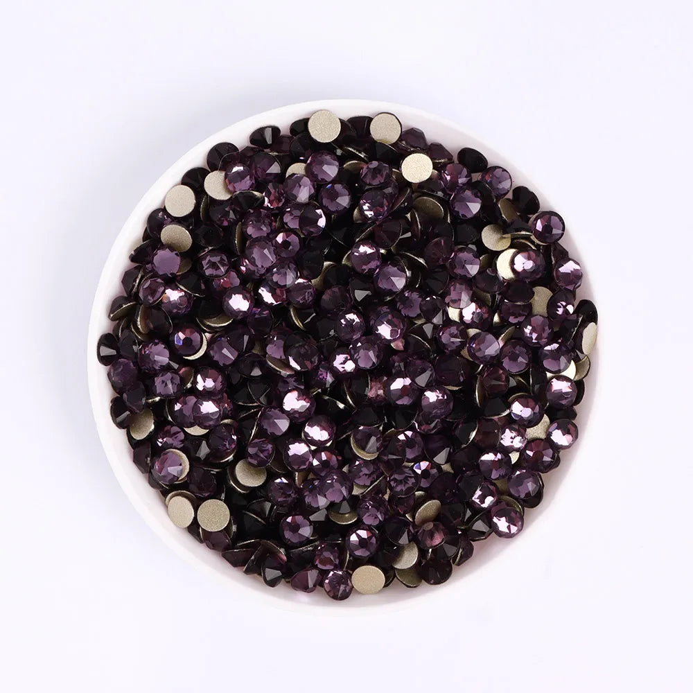 Wholesale Factory 100% Good Feedback Glass Stone 16 Cut Cold Fixation Non Hot Fix Crystal Rhinestone for Women Bikini