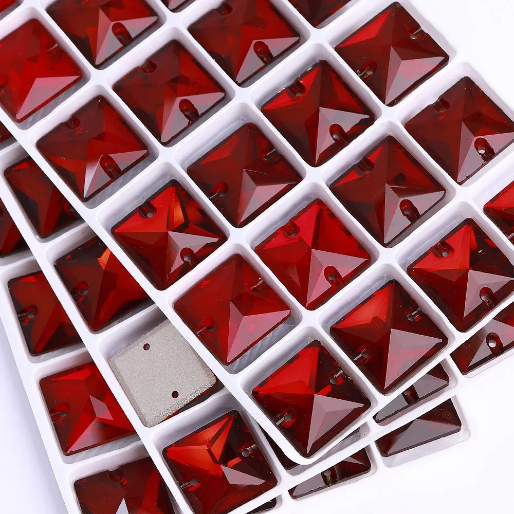 K9 High Quality Red Series Sew on Glass Sewing Stone Crystal Rhinestones for Dancing Gament Decoration