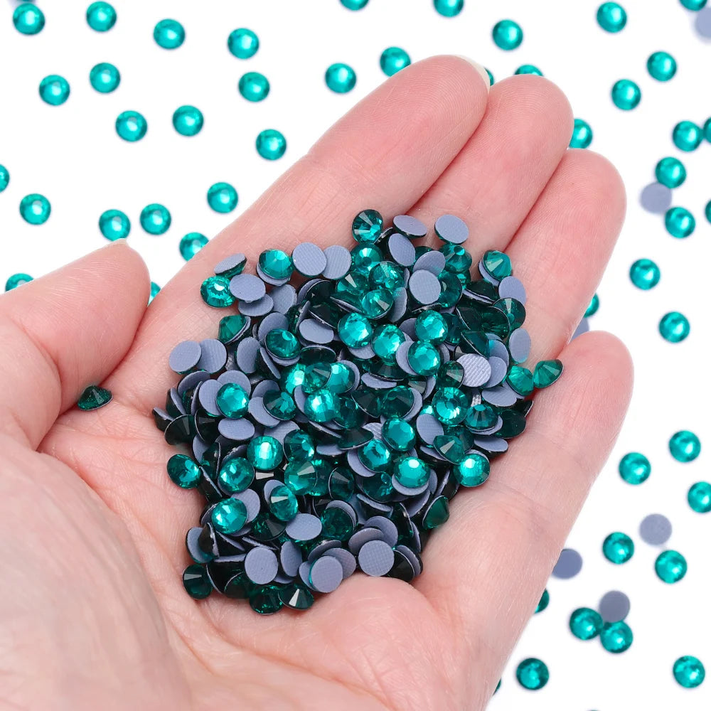 Whosale SS5-SS30 Flat Back Iron on Strass  30 Colors Transfer Rhinestone Flatback Hotfix Rhinestone  for Garment