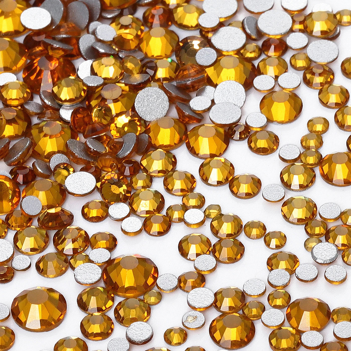 QIYI Wholesale Mixed Size Ss3-ss20 Crystal Rhinestones  Non- Hotfix Round Loose RhinestonesBulk for Decorative Nail Art Crafts