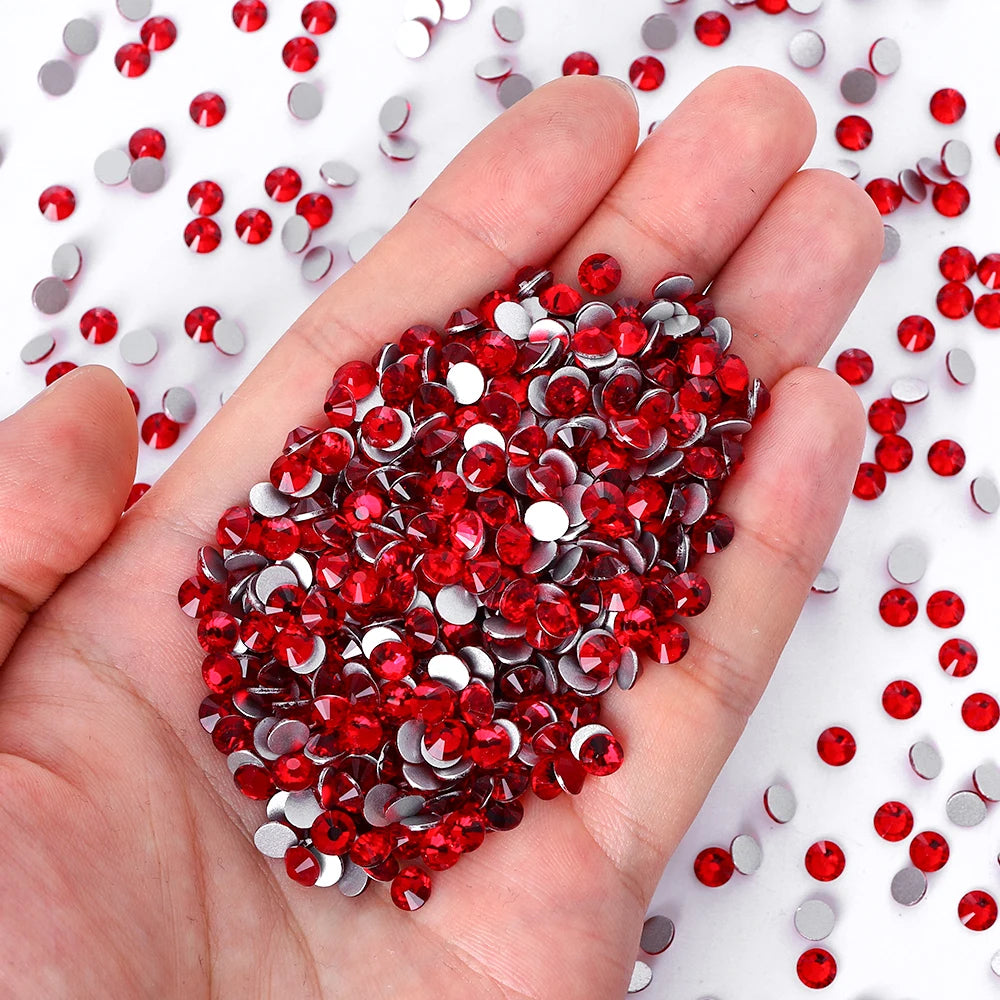 QIYI Wholesale 14400pcs Bulk Package Non Hotfix Rhinestones Glitter Bling Glue on Rhinestones for Accessories