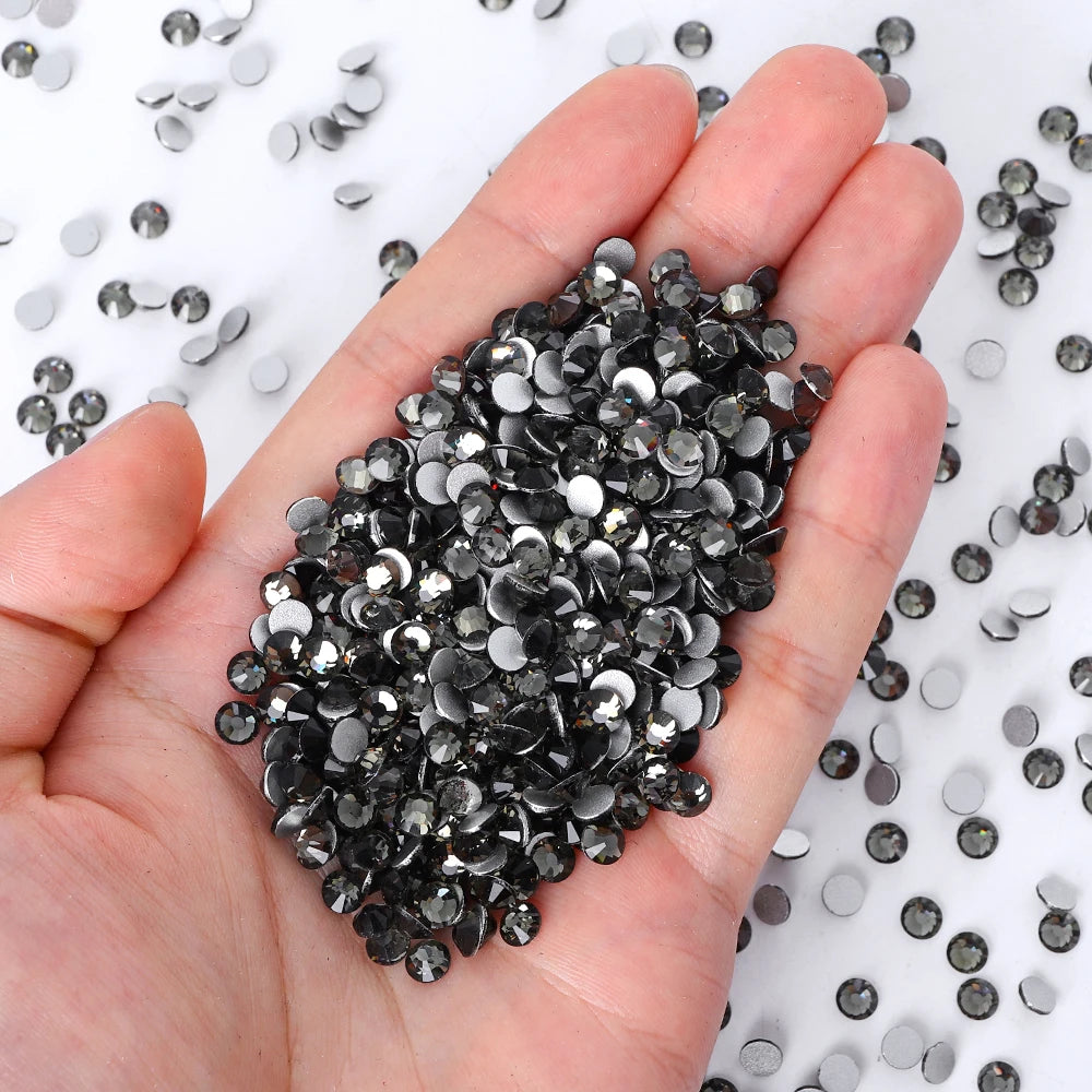 QIYI Wholesale 14400pcs Bulk Package Non Hotfix Rhinestones Glitter Bling Glue on Rhinestones for Accessories