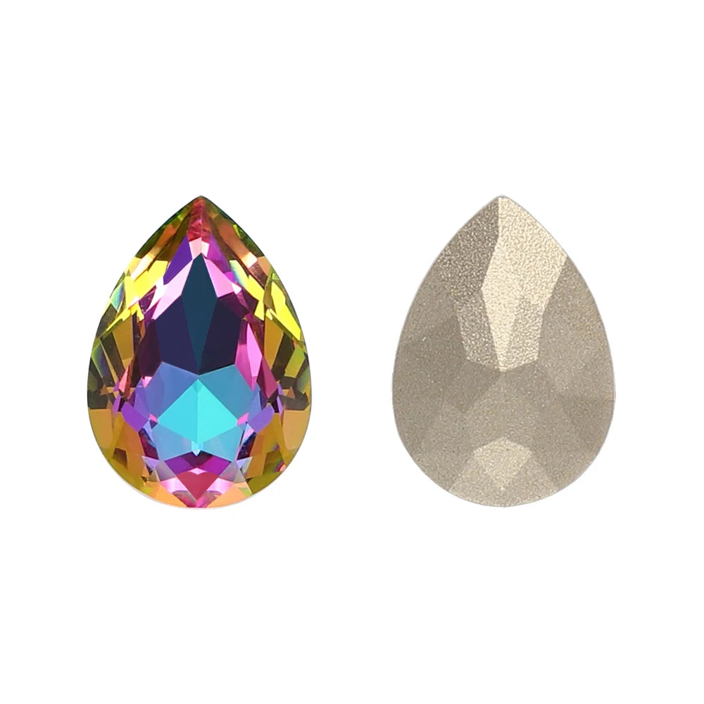 Factory Direct Effect Color New Design K9 Glass Top Quality Crystal Point Back Drop Shape Rhinestones for Clothing Accessories
