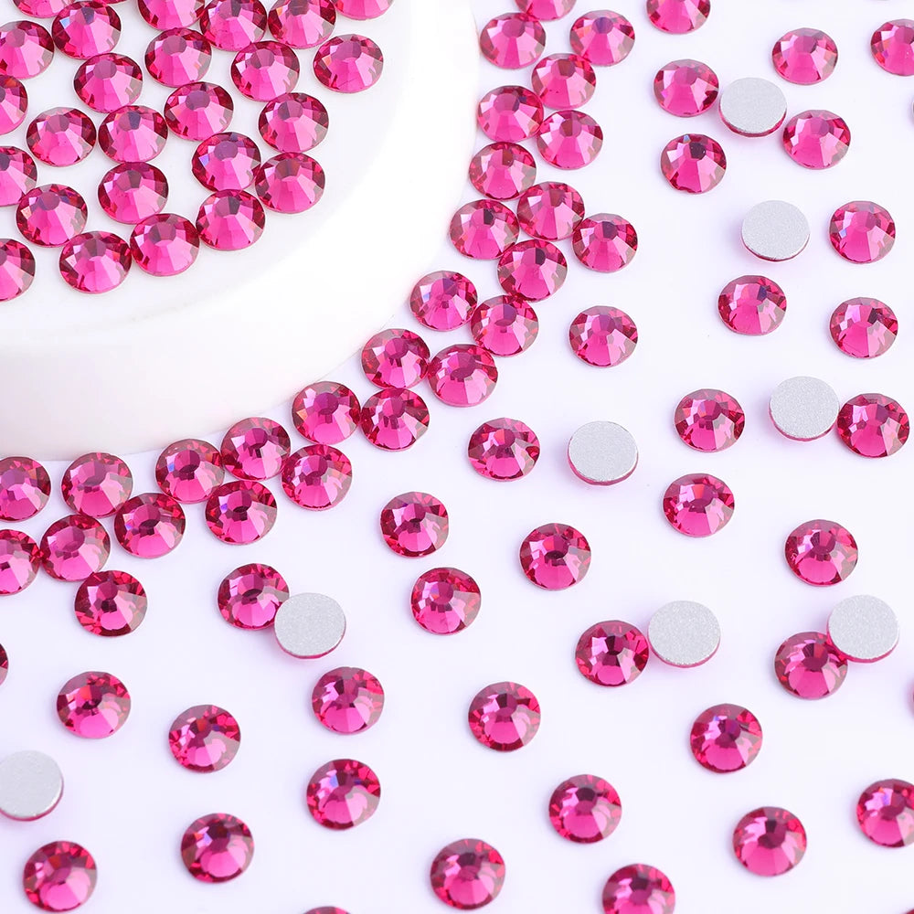 SS3-SS50 Wholesale Bulk Rhinestones Crystal Glass Glitter Bling Flat Back Non Hotfix Diamond Stone for Tumbler Nail Art