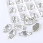 3261 QIYI Hexagon Innovative Design High Quality Durable Pure Luxury Glass Crystal Sew-on Stone Rhinestones for Wedding Dress