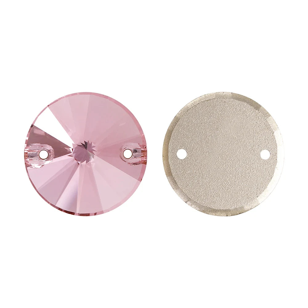 High Quality Sewing on Glitter Rivoli Rhinestones Pointback  Crystal Glass Fancy Stone for Garment Decoration