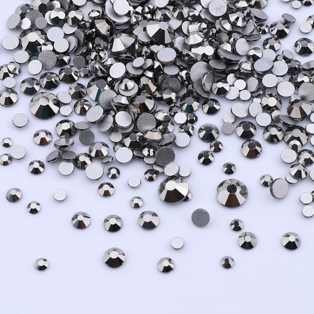 Wholesale High Quality Rhinestone Non Hotfix Bulk Transparent Crystal AB Glass Rhinestones Mixed Sizes