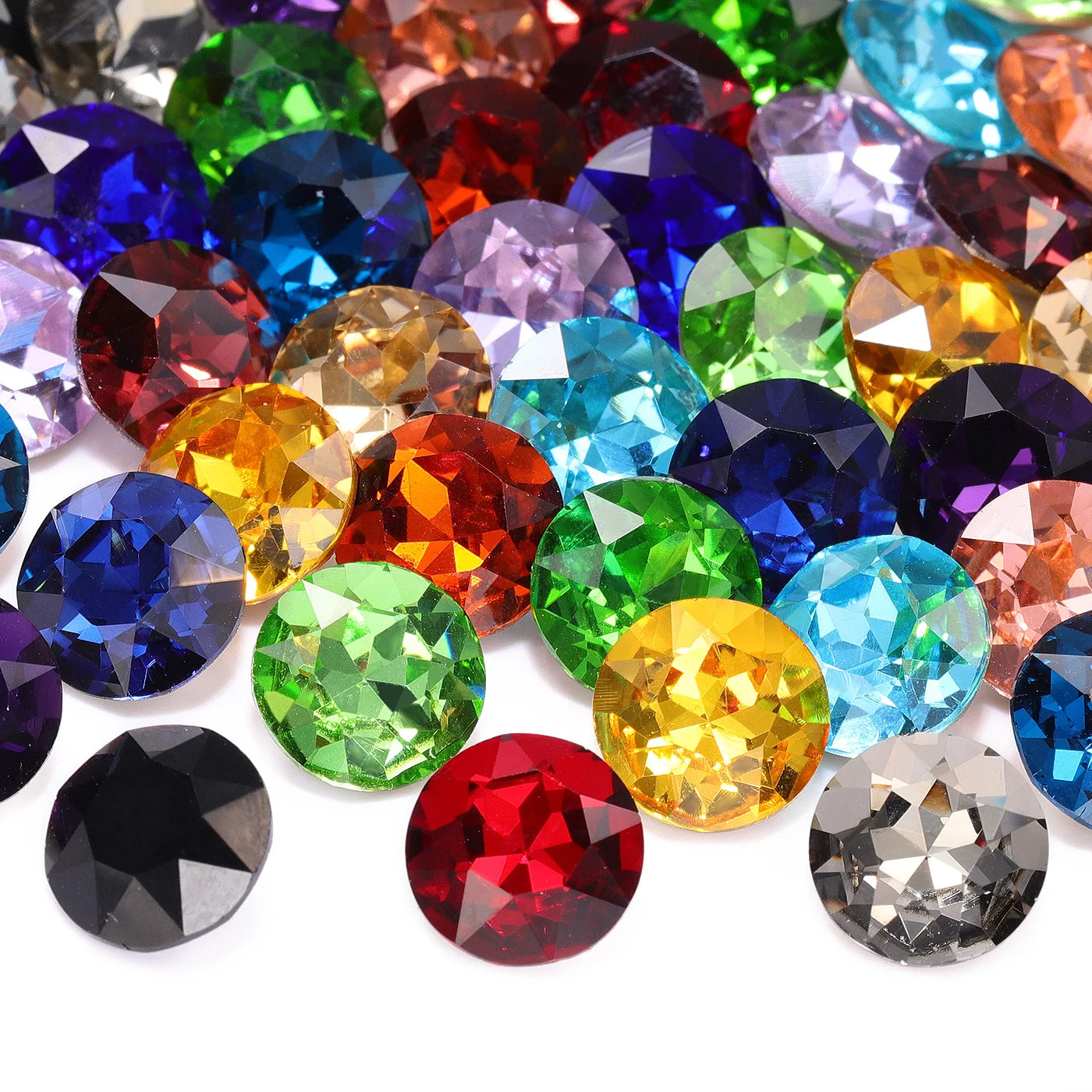 Hot Selling New Arrival Gemstone Flower Shape New Product Explosion K9 Glass Point Back Rhinestones for Clothing Accessories