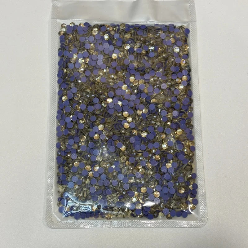 Wholesale SS28 Golden Shadow Hotfix Flat Back Glass Rhinestones  for Garments and Rhinestone Decorations