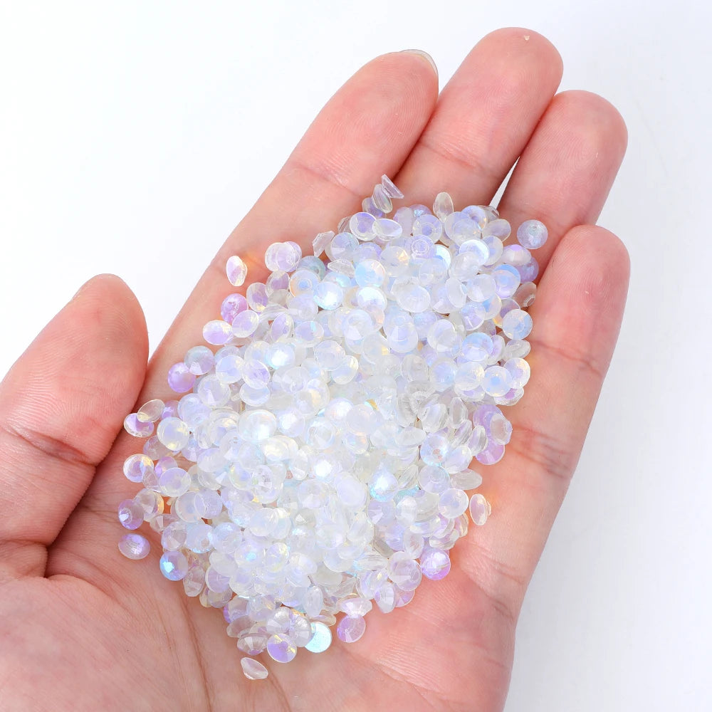 QIYI Wholesale Purple Pink  Brown Over 200 Colors Non Hotfix FlatBack Stone Glass Crystal AB Rhinestones for Tumbler