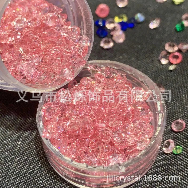 Wholesale Unique Gradient Coloured Plastic Resin Rhinestones Loose Beads for DIY Accessories Bulk Craft Materials
