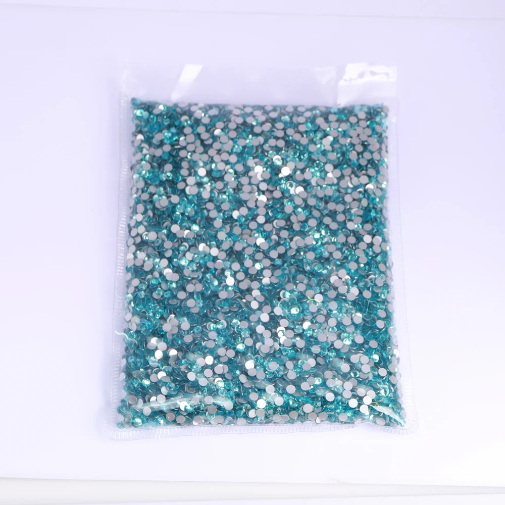 Factory Hot Selling Crystal AB Rhinestones 14400PCS Glass Non Hotfix Flatback Rhinestone Bulk for Nail Art Garment