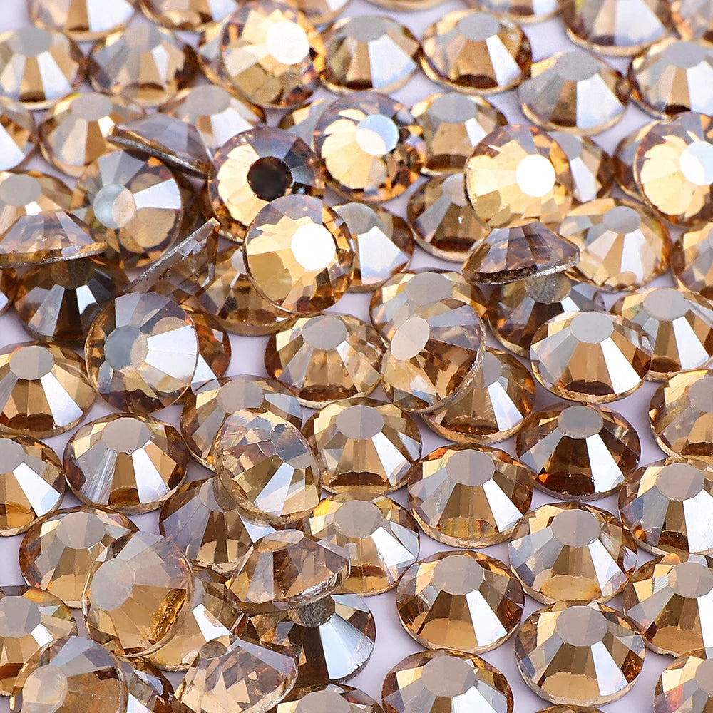 Wholesale Customize Glitter Nial Charms Rhinestone Crystal AB Flat Back Glass HotFix Rhinestones Bulk for Garment