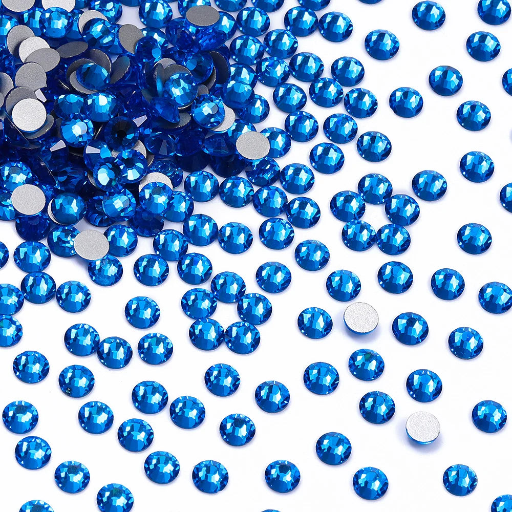 Wholesale Rhinestones 100 Colors Ss06-ss34 Crystal Rhinestone Non Hotfix Flat Back for Top Decoration Accessories