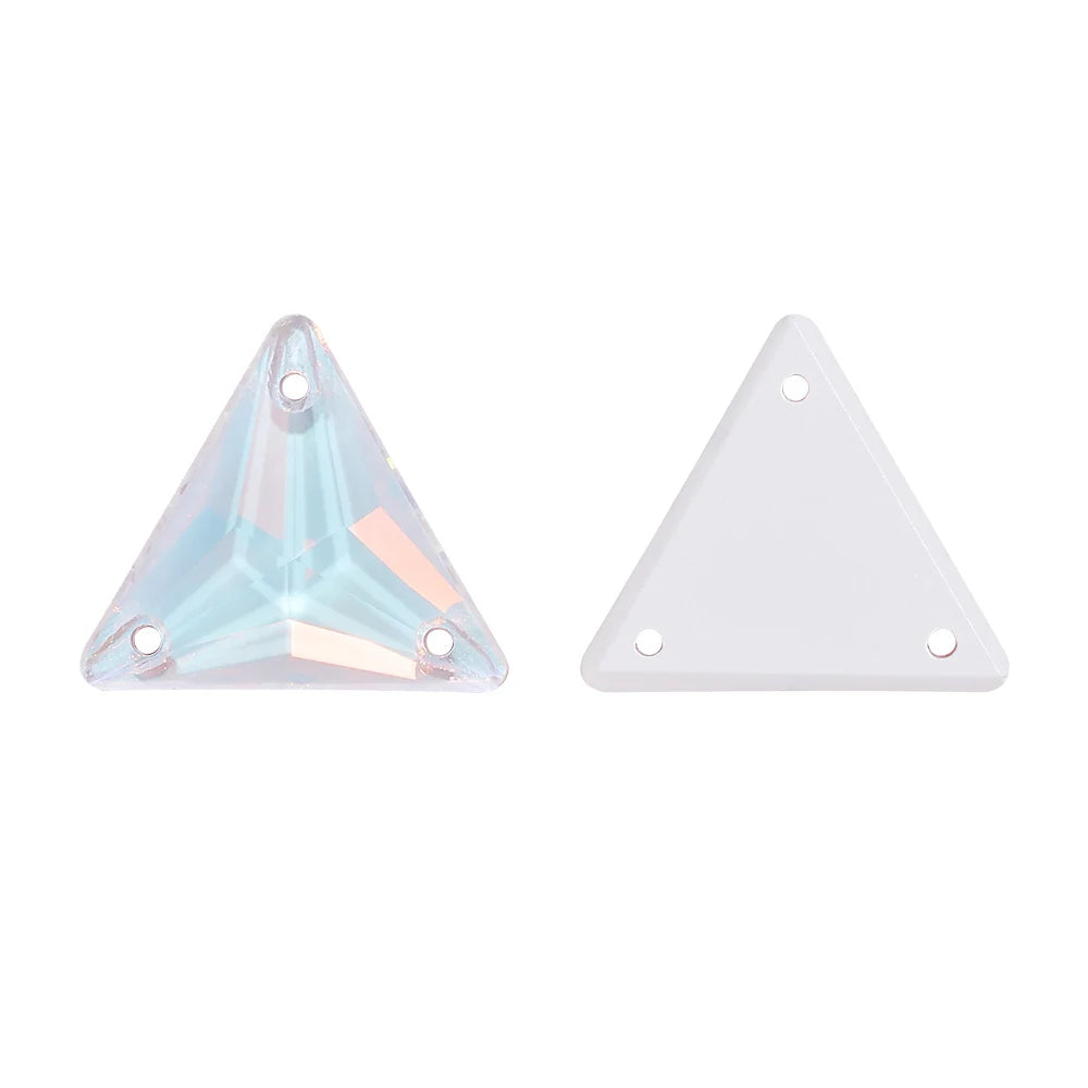 Triangle 12mm 16mm 22mm 80+Colors Sew on Rhinestones 3270  Flat Back Bling Bling Diamond Stone for Fashion Jewelry Clothes