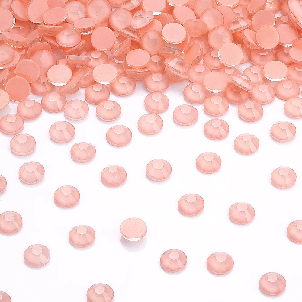 QIYI Wholesale Rhinestones Bulk Mocha Neon Glass Rhinestones Flat Back Non Hotfix Stones and Crystals for Clothes