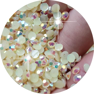 Hot Selling ABcolor 3mm Flat Back Crystal Rhinestone With Multiple Color Options, Circular Resin Rhinestone Nail Diamond Jewelry