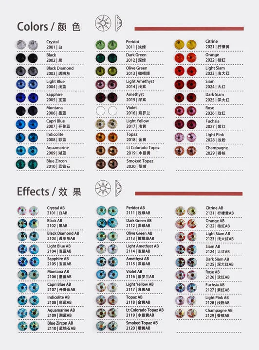 8 Big 8 Small Facet Flatback Crystal 16 Cuts Naked AB Non Hotfix Strass Glass Rhinestone for Dacing Garments Decoration