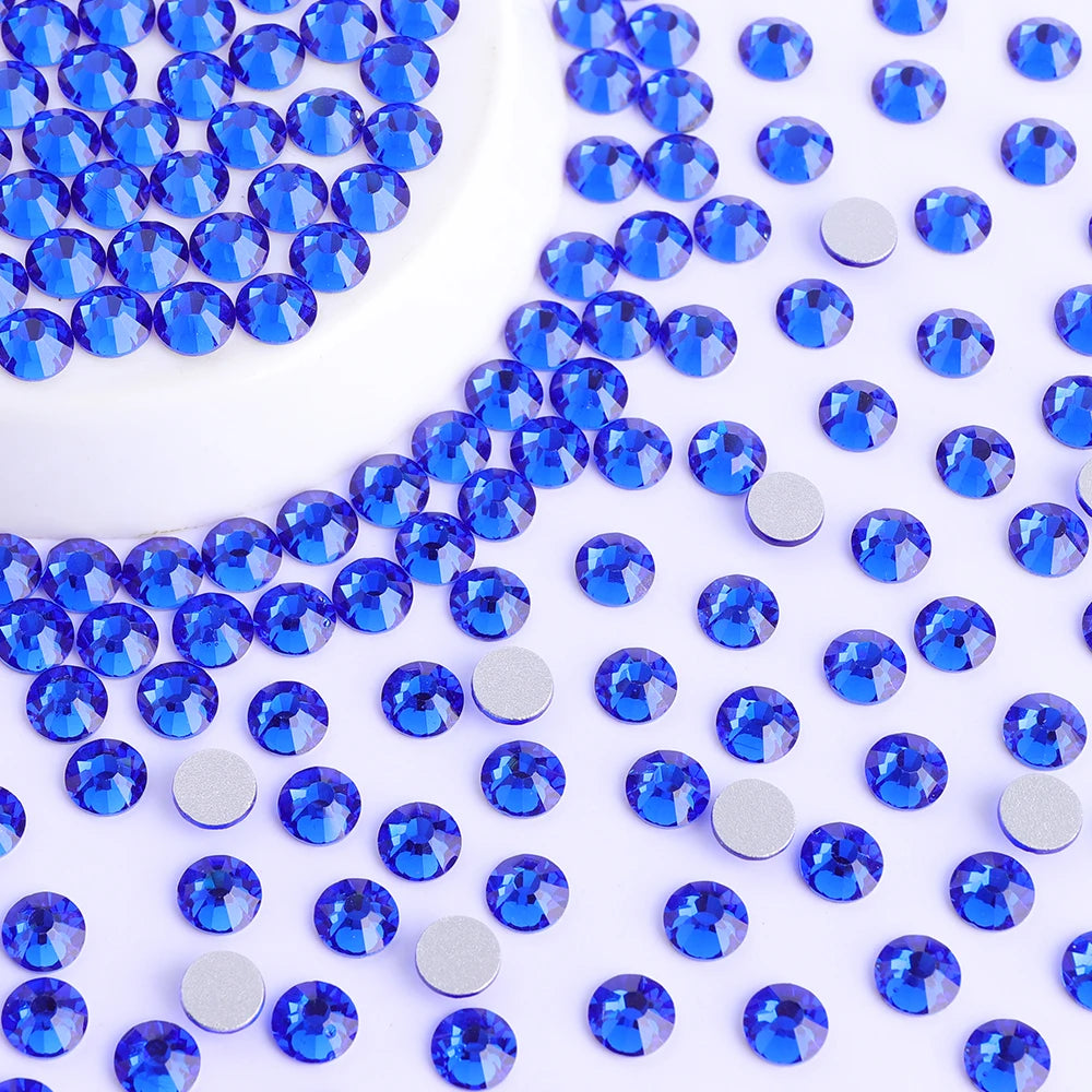 QIYI Wholesale 14400pcs Bulk Package Flatback Rhinestones Glitter Bling Glue on Luminous Rhinestones for Accessories