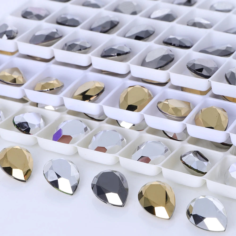 Factory Direct Effect Color New Design K9 Glass Top Quality Crystal Point Back Drop Shape Rhinestones for Clothing Accessories