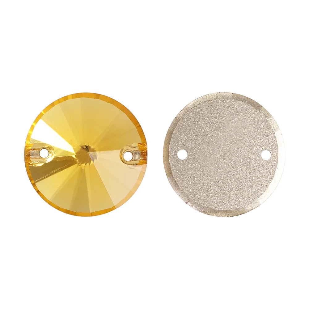 High Quality Sewing on Glitter Rivoli Rhinestones Pointback  Crystal Glass Fancy Stone for Garment Decoration