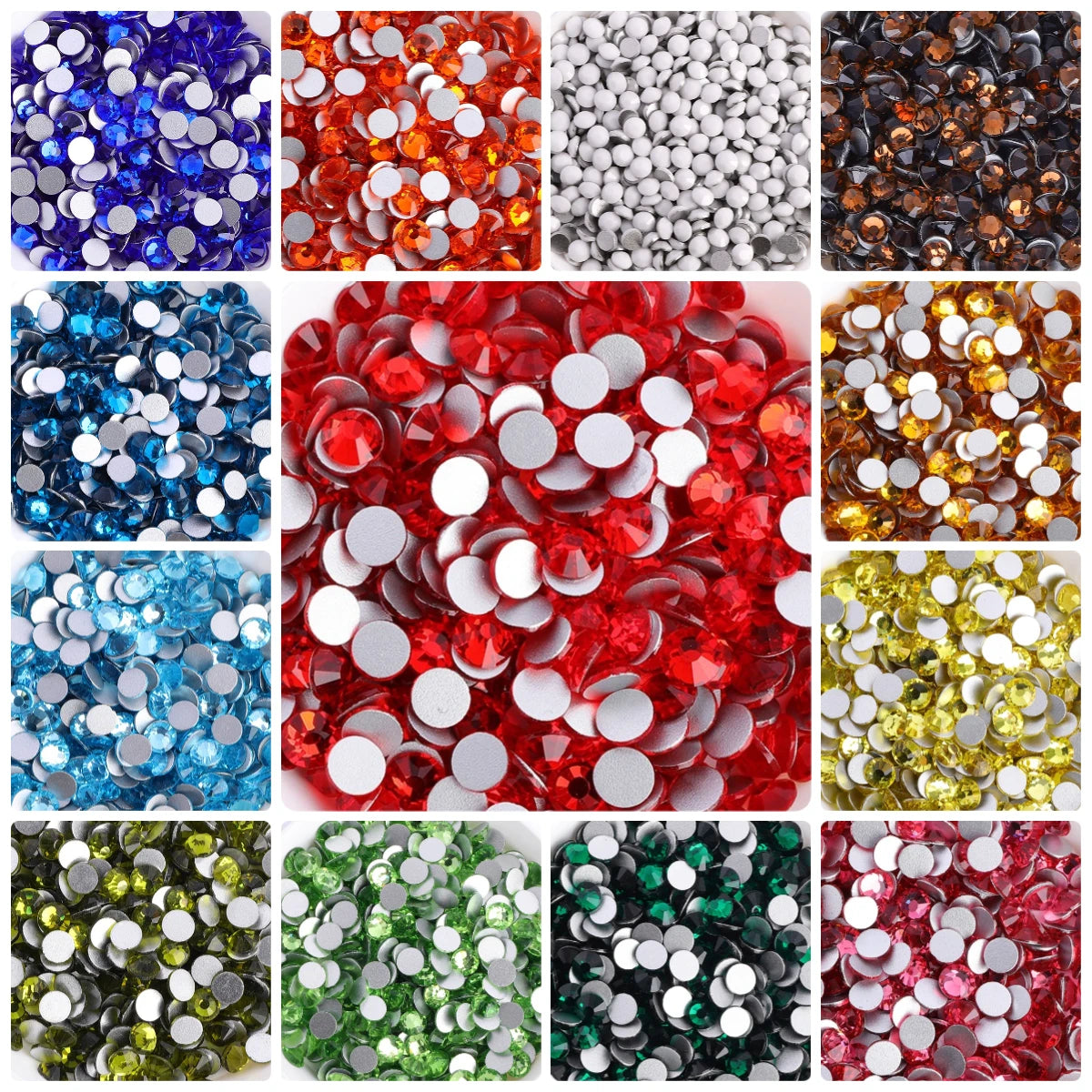 Non Hotfix 2058 Rhinestones Sparkling Top 6A Quality Crystal AB for Clothes Shoes Bags Hats Wholesale