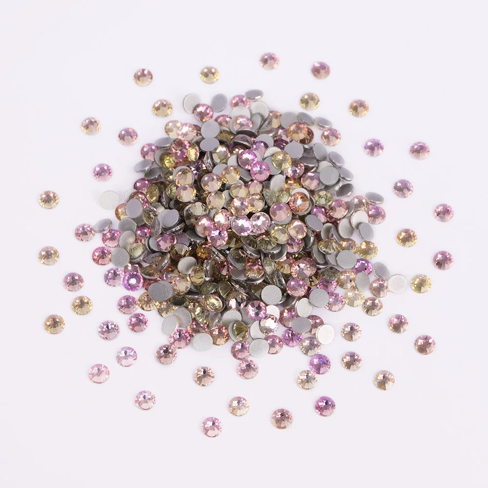 Hot Sale Glitter Stone Silk Light Crystal Rhinestones Flatback Nail Charms Diamond Glass Rhinestones for DIY Garment Jewelry