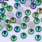 Crystal Sticker Wholesale Bulk Green Flame Glitter Flatback Rhinestones SS3-SS50 Non Hotfix Strass Glue on Nail Art Decoration