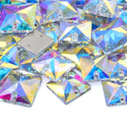 QIYI 3240 High Quality K9 Glass Crystal Rhinestones Glass Beads Triangle Sew-on Crystal Stones for Wedding Dress Bags Shoes
