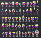Top Quality flat back shaped rhinestones! 100pcs mix shapes nail art crystal without glue Non hotfix strass