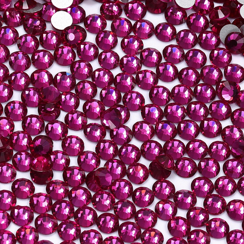 QIYI 1001-1035 SS30-SS50 Colors Flat Back Hot Fix Durable Latest Fashion Popular Style Glass Crystal Rhinestones for Garment