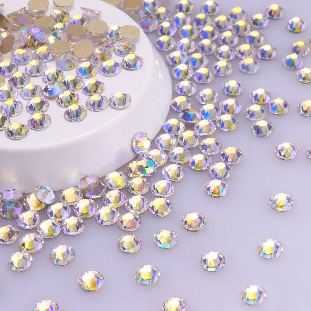 Wholesale 2088 Crystal Glass Rhinestone 16 Cut Facets SS10-SS40 8 Big 8 Small Crystal Strass Flatback Rhinestones