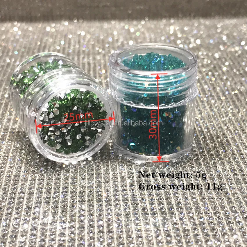 High Quality Bulk Fine Glass Epoxy Resin Nail Sequins Glitter Small Clothing Accessories Rhinestones Type