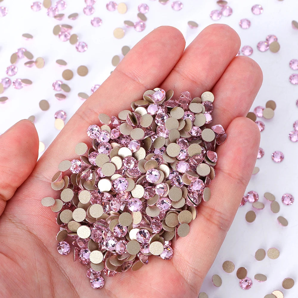 Top Quality 2088 Crystal Glass Rhinestones 16 Cut Facets Round Flatback Diamond Strass AB in Bulk Stones for Cloth Tumbler
