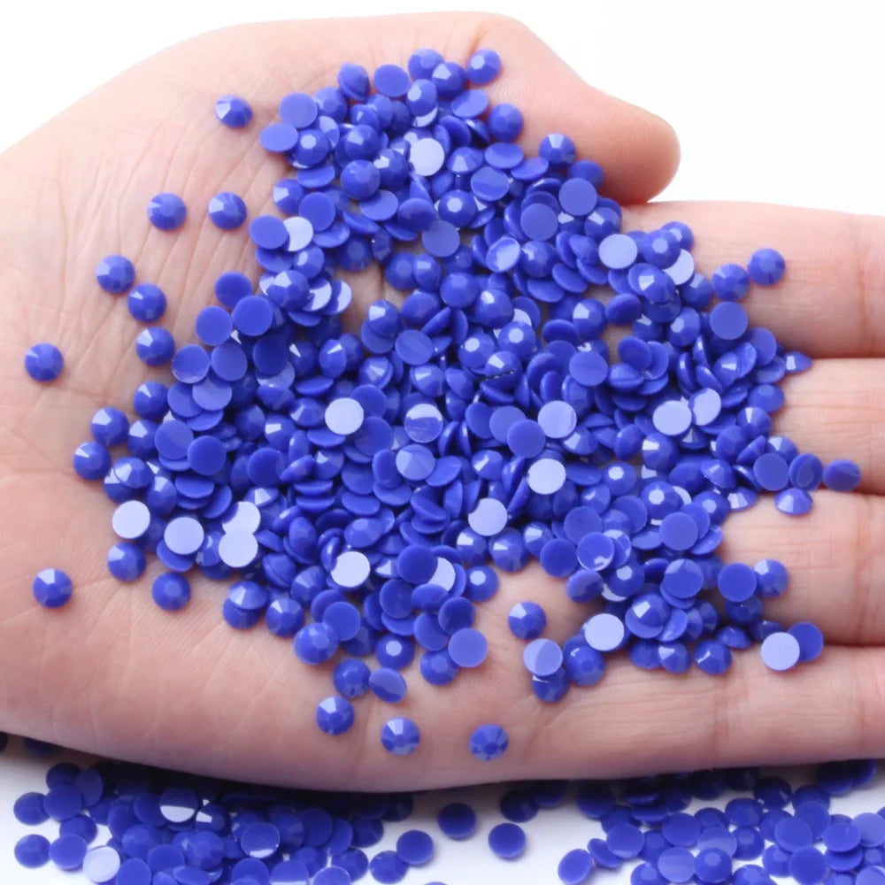 Factory Direct Sales Jelly Solid Opaque Macaroon Color Resin Non Hot Fix Stones Crystal Rhinestones for Garment Decoration